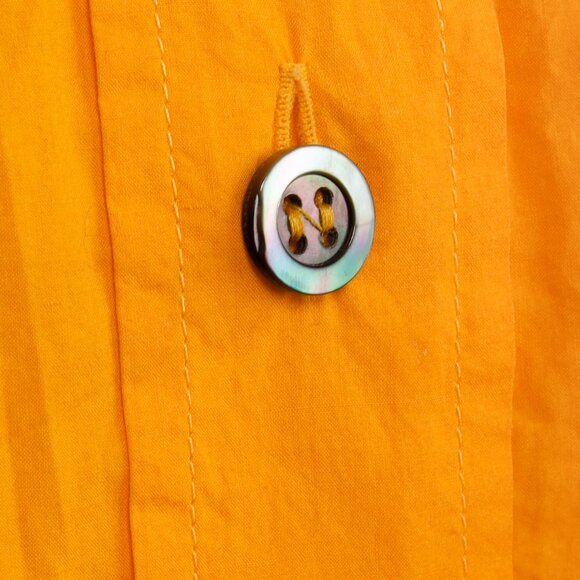 Sofie D'Hoore Orange Button Up Tie Front Shirt - Picture 8 of 10